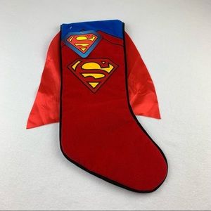 DC Comics Superman Christmas Stocking With Cap New Red Blue